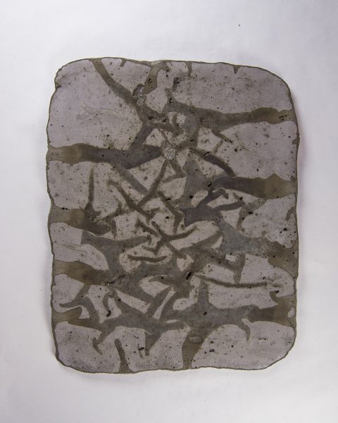 CLAUDE DE SORIA, NERVURES, 1998, CIMENT, 35 X 28 CM