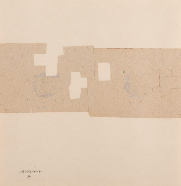 EDUARDO CHILLIDA, Untitled, 1972, Collage on paper, 26 × 25,5 cm