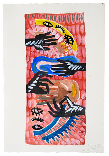 Pauline GUERRIER (1990)
Le langage, 2023 Aquarelle et mine de plomb sur papier Arches 56 x 38 cm