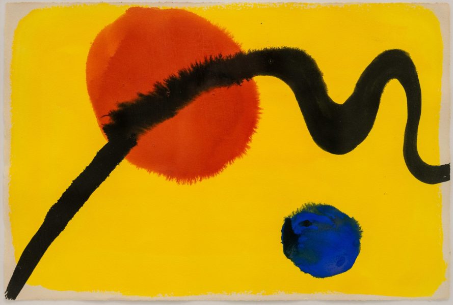 ALEXANDER CALDER, Untitled, 1960, gouache on paper, 19,5 × 29 cm