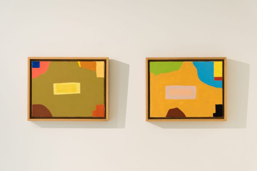 ETEL ADNAN, SANS TITRE, 2014, HUILE SUR TOILE, 27 × 35 cm CHACUNE