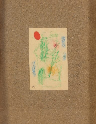 JOAN MIRÓ, SANS TITRE, 1960, Gouache and pastel on paper stuck on sandpaper, 31,5 × 23,5 cm