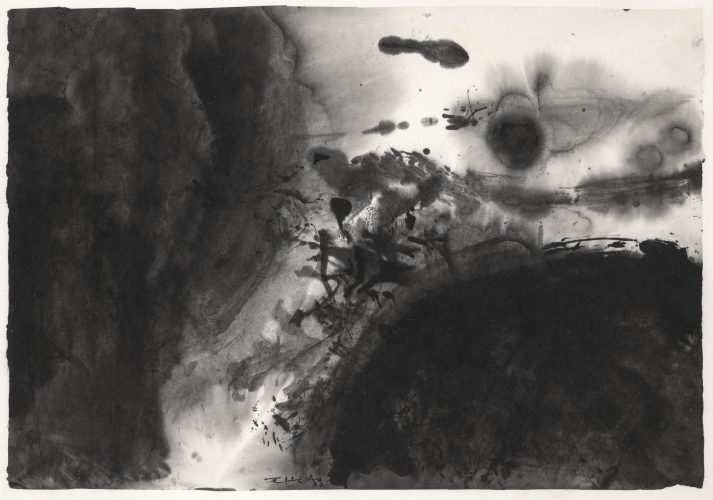 ZAO WOU-KI, UNTITLED, 1972, INK ON PAPER, 31 × 45 cm