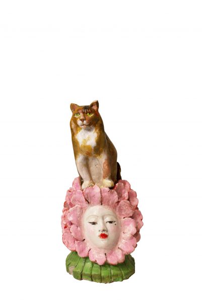 ROSINE BALDACCINI, LA MINETTE, PLATRE PEINT, 30 × 16 × 13 CM