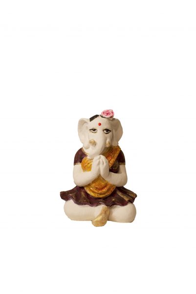 ROSINE BALDACCINI, PETITE GANESHA (IV), PLATRE PEINT, 17.5 × 13 × 12 CM