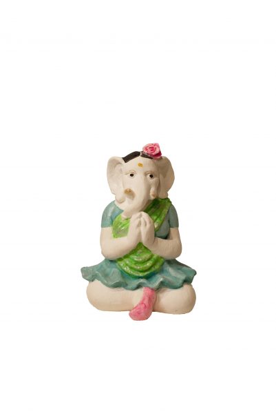 ROSINE BALDACCINI, PETITE GANESHA (I), PLATRE PEINT, 17.5 × 13 × 12.5 CM