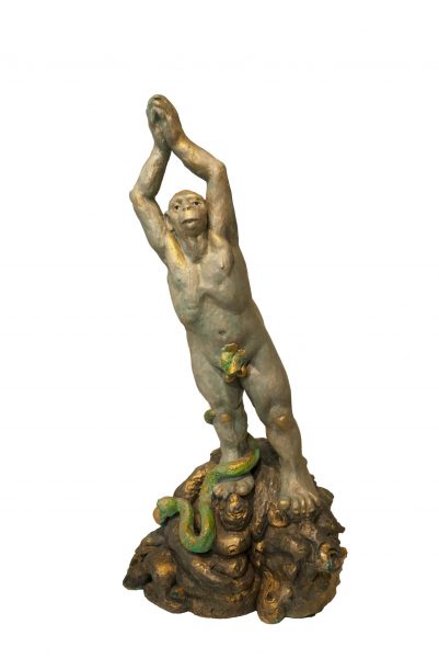 ROSINE BALDACCINI, LE FERVENT, 2009, PLATRE PEINT, 62.5 × 30 × 25 CM