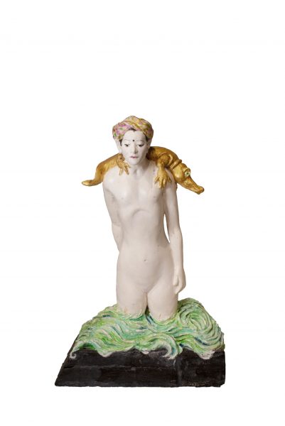 ROSINE BALDACCINI, LE CROCODILE, 2013, PLATRE PEINT, 53 × 34.5 × 16.2 CM